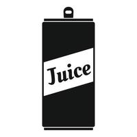 icono de lata de jugo, estilo simple vector