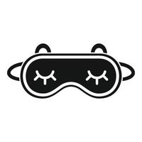 Spa sleeping mask icon, simple style vector