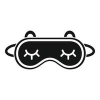 Spa sleeping mask icon, simple style vector