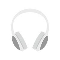 Dj headphones icon, flat style vector