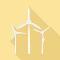 Development wind turbine icon, flat style vector