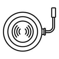 Phone wireless charger icon, outline style vector