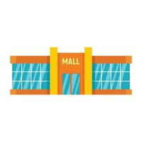 Retail mall icon, flat style