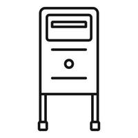 Postbox icon, outline style vector