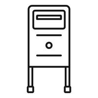 Postbox icon, outline style vector