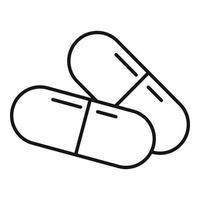 Mental disorder capsule icon, outline style vector