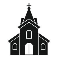 Window church icon, simple style vector