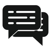 Service center online chat icon, simple style vector