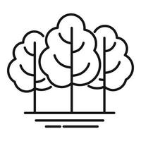 Landscape design trees icon, outline style vector