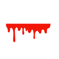 sangre derramada. un líquido rojo pegajoso que parecía sangre goteando. concepto de crimen de Halloween. png