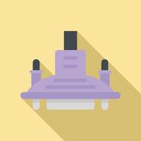 Electrical adapter icon, flat style vector
