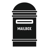 Letter mailbox icon, simple style vector
