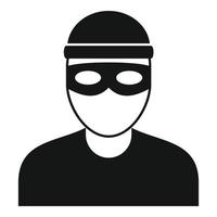 icono de bandido, estilo simple vector