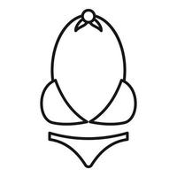 Girl swimsuit icon, outline style vector