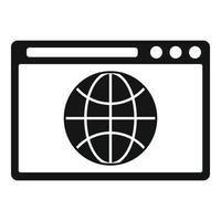 Hosting domain icon, simple style vector