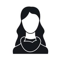 icono de mujer, estilo simple vector