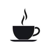 Cup of hot drink icon, simple style vector