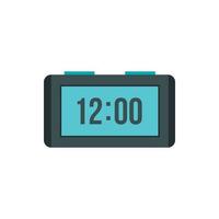 Digital table clock icon, flat style vector