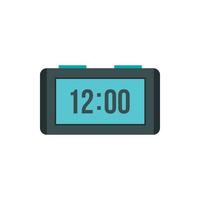 icono de reloj de mesa digital, estilo plano vector