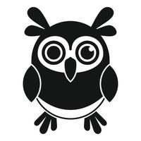 Wild owl icon, simple style vector