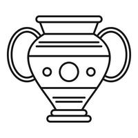 Egypt vase icon, outline style vector