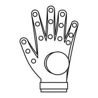 Electronic glove icon, outline style vector