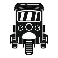 icono de rickshaw automático, estilo simple vector