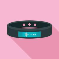 icono de pulsera nfc, estilo plano vector