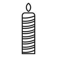 Candlelight icon, outline style vector