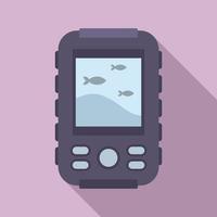 Float echo sounder icon, flat style vector