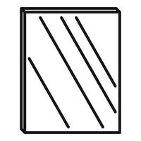 icono de vidrio de ventanas, estilo de contorno vector