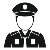 Indian policeman icon, simple style vector