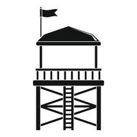 Rescue tower icon, simple style vector