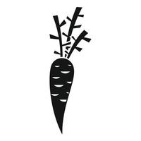 icono de comida de zanahoria, estilo simple vector
