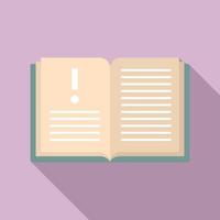 Open innovation book icon, flat style vector