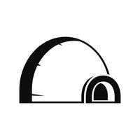 Arctic igloo icon, simple style vector