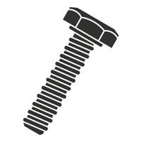 Metal bolt icon, simple style vector