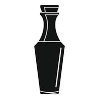 Glass bottle icon, simple style vector