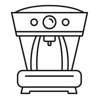 icono de máquina de café aeropress, estilo de esquema vector