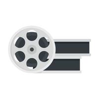 Film metal roll icon, flat style vector
