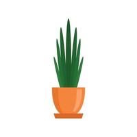 icono de planta de interior de hoja alta larga, estilo plano vector