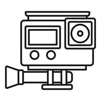 icono de cámara de acción digital, estilo de esquema vector