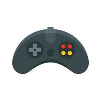 Ergonomic joystick icon, flat style vector