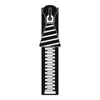 Zipper icon, simple style vector