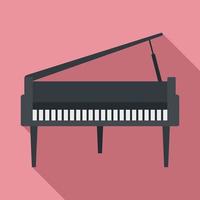 Grand piano icon, flat style vector