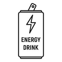 Energy drink bottle icon, outline style vector