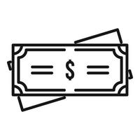 Cash realtor icon, outline style vector