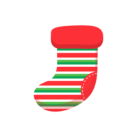 Christmas socks. Red and green socks with various patterns for Christmas decorations. png