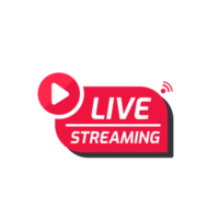 live streaming symbolenset online uitzendpictogram het concept van live streaming voor verkoop op sociale media. png