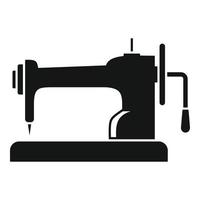 Retro sew machine icon, simple style vector